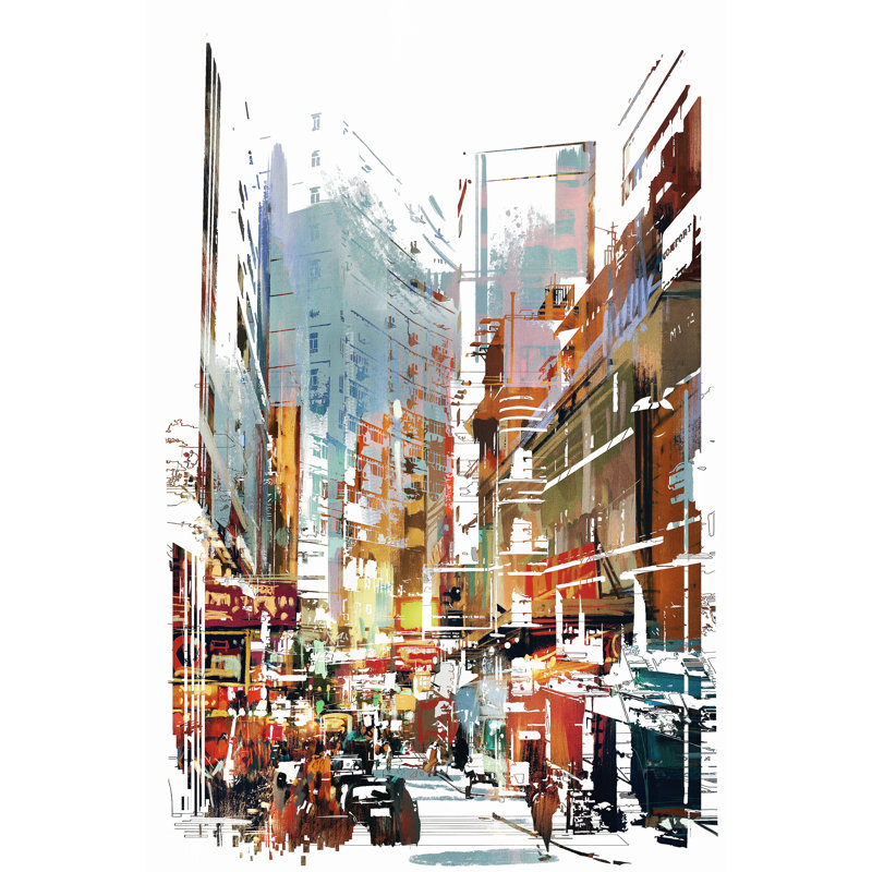City - Single Picture Frame Painting on Canvas, 90 cm H x 60 cm W