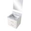 Meuble-lavabo simple blanc avec comptoir en acrylique et comptoir de 20 po L 18 po x P 18 po - armoire en bois massif à fermeture en douceur et profondeur de 17,45 po-802860815
