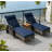 Rolling Outdoor Reclining Chaise Lounge Chairs With Cushion, Pillow, And Adjustable Backrest For Poolside Relaxation-2134002385