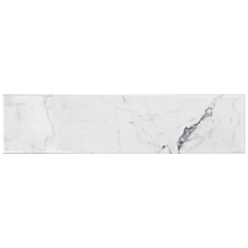 Classico Carrara 3" x 12" Ceramic Stone Look Subway Wall Tile