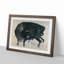 Black Bull by Mochizuki Gyokusen - Picture Frame Art Print-55512605-55512602
