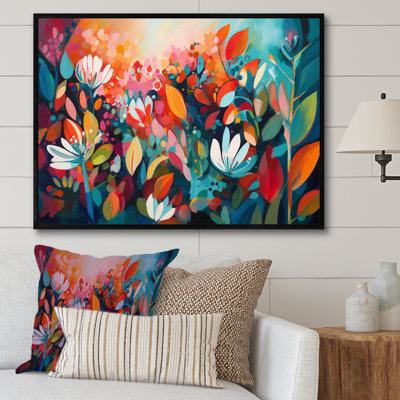 «Ryter Red Vibrant Garden Symphony VI», reproduction sur toile