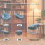 Chaise berçante moderne, structure en métal, dossier ergonomique avec coussin épais, capacité de 330 lb, porche intérieur et avant, jardin, cour arrière, confortable et durable-907135359-915328091