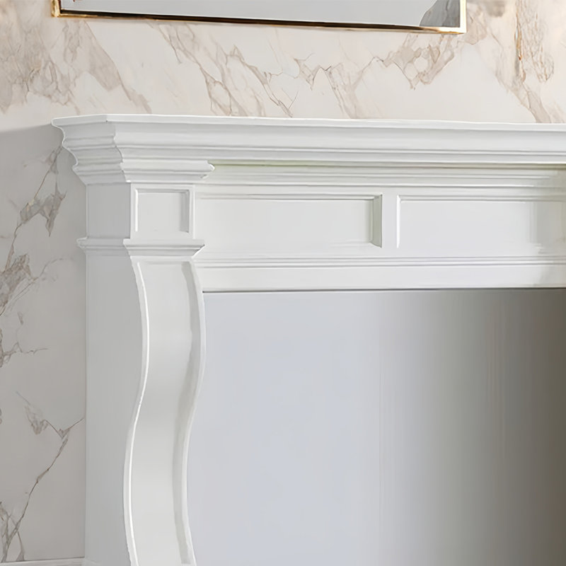 American fireplace simple decorative cabinet, White