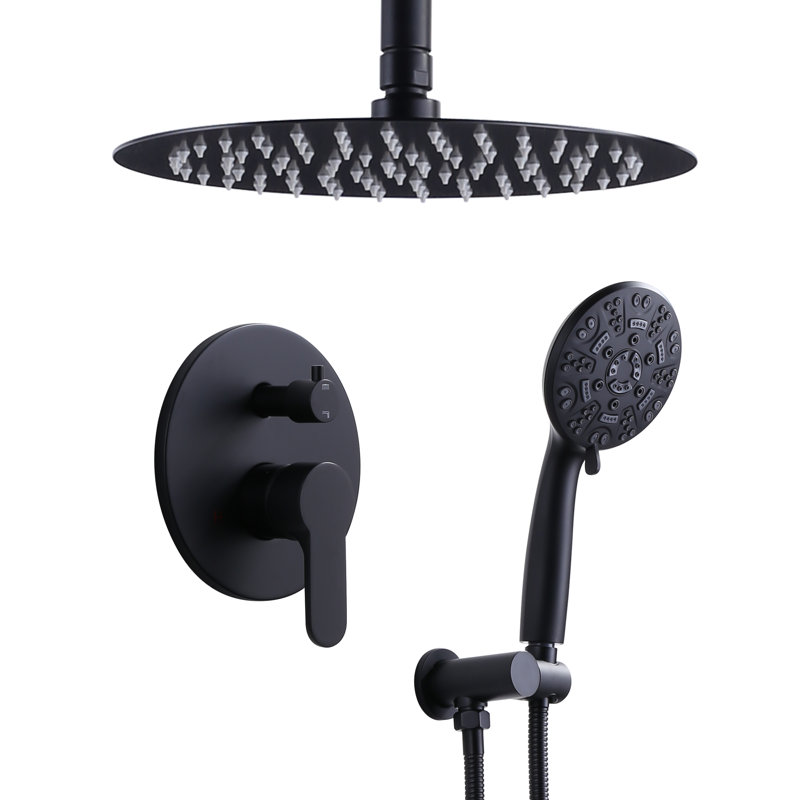 Pressure-Balanced (Temperature Control Only) Complete Shower System with Rough in-Valve