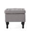 Tissu gris confortable avec capitonnage et rangement pratique