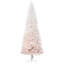 Grand sapin de Noël artificiel non éclairé - base en acier et motif rose et blanc pour un décor des Fêtes unique-1837936341