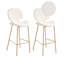 Luana Upholstered Counter Stool with Metal Frame-121394623