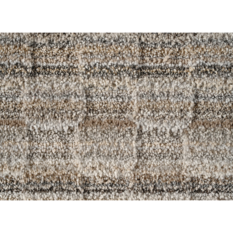 Studio Plush Mesh Modern Earthtone Area Rug, Non Slip, Abstract Rug, Foldable, Stain Resistant Rugs for Living Room, Bedroom, Neutral Tan, Gray, and Taupe