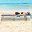 Chaise longue pliante avec coussin pour l'extérieur