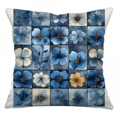 Coussin Blue Flowers