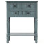 Console étroite, canapé mince avec trois tiroirs de rangement et une tablette inférieure pour le salon, assemblage facile (bleu marine)-2142973261