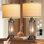 Lampes de table de ferme 26 po pour le salon, lampes rustiques à côté de la chambre à coucher avec ports USB A + C