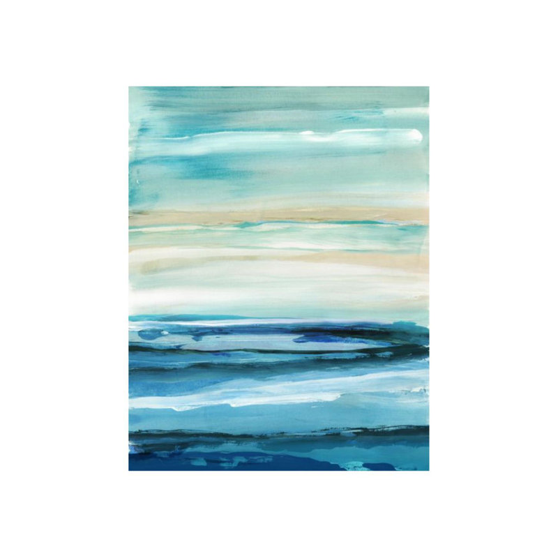 Pelagic Disques IV par Elena Carlie - impression, H 60 po x l 47 po x P 1,5 po, Image au pinceau gel