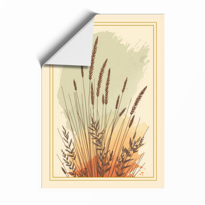 Grain Stalks Study Botanical - Framed Print