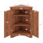 Armoire de coin triangulaire avec tablettes personnalisables et portes chics-118743575