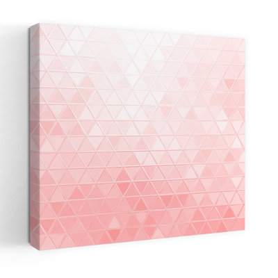 Art mural lilas géométrique abstrait dégradé rose