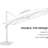 11' Square Cantilever  Umbrella with Base and Umbrella Cover with Zipper-100702482