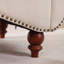 Fauteuil inclinable classique en velours avec capitonnage à boutons et garniture cloutée argentée - Fauteuil de salon de style rétro avec structure en bois pour le salon, le bureau, la chambre à coucher