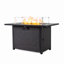 Table de foyer d'extérieur au propane 44 pouces 50 000 BTU, foyer d'extérieur rectangulaire 2 en 1 avec pare-vent en verre pour rassemblement de jardin