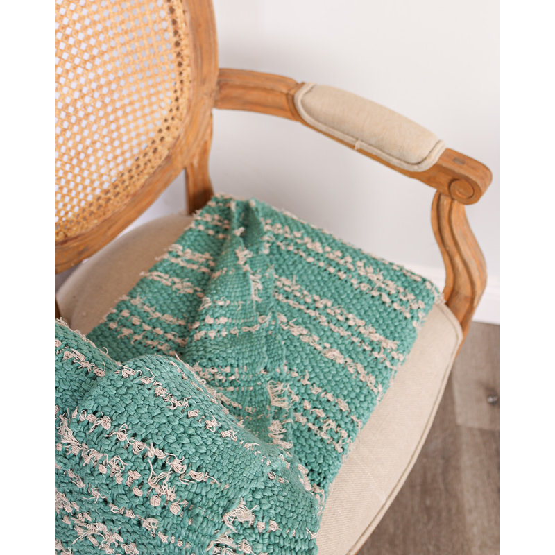 Jeté en tricot Alcal, Bleu sarcelle