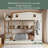 Bunk Bed With Trundle And Storage Shelves, Solid Wood Bunk Beds With Hooks, No Box Spring Needed-31264862