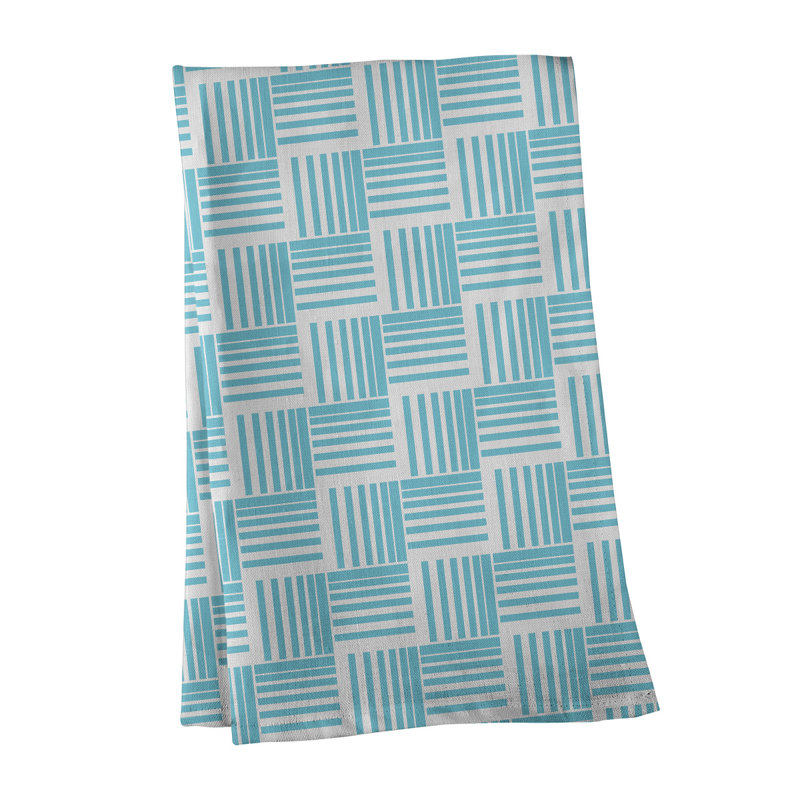 Jaya Tea Towel Kitchen Towel, Sky Blue/White, Cotton Twill