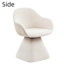 Chaise d'appoint pivotante à 180 °, chaise de salle à manger en velours imperméable avec base en bois (ensemble de 6)-264096915
