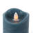 Set of Three 3 Blue LED Pillar Candles with Aurora® Flame and Remote Control-1719290412