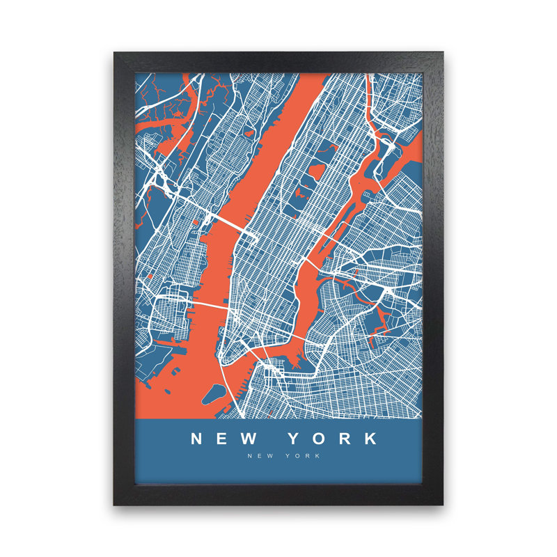 New York I - Print, Black Paper, 88cm H x 64cm W x 3cm D