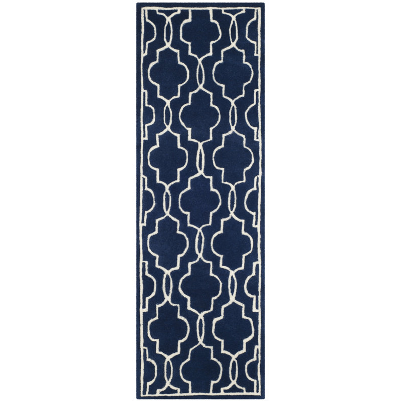 Carolene Hand Tufted Wool Geometric Rug, Runner 2'3" x 9'