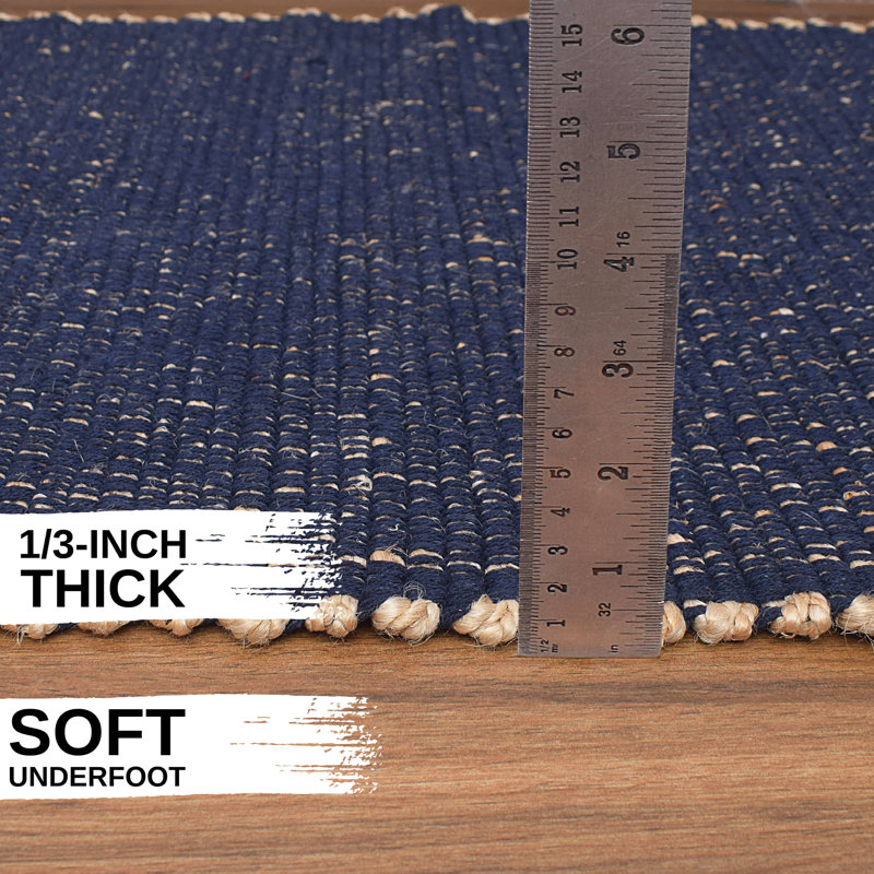 Tapis campagnard en jute et coton Colston, Rectangle 8 pi x 10 pi