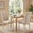 Amby Linen Tufted Upholstered Parsons Dining Chairs with Wood Legs-1120527186