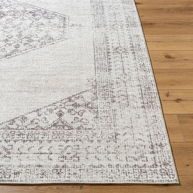 Theia Vintage Look Machine Woven Tan,Brown,Cream Area Rug, Rectangle 160 x 213cm