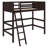 Solid Wood Twin Loft Bed With Integrated Climbing Ladder-108325634
