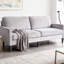 Lin moderne gris avec coussins de printemps, housse et structure amovibles, pour une utilisation multi-scène comme tissu respirant pour l'anniversaire, idéal