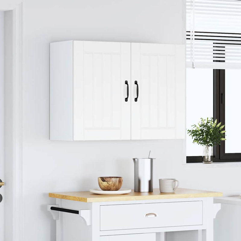 Armoire murale de cuisine en bois d'ingénierie vidaXL, H 23,6 po x l 31,5 po x P 12,2 po, Noir, noir, noir, noir