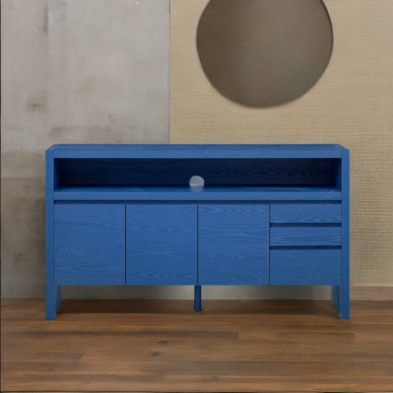Buffet 3 portes, Bleu