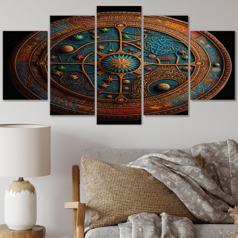 Tennyson - Astrology Wall Art Living Room - 5 panneaux