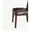 Ensemble de 2 chaises d'appoint en similicuir et finition noyer Britney