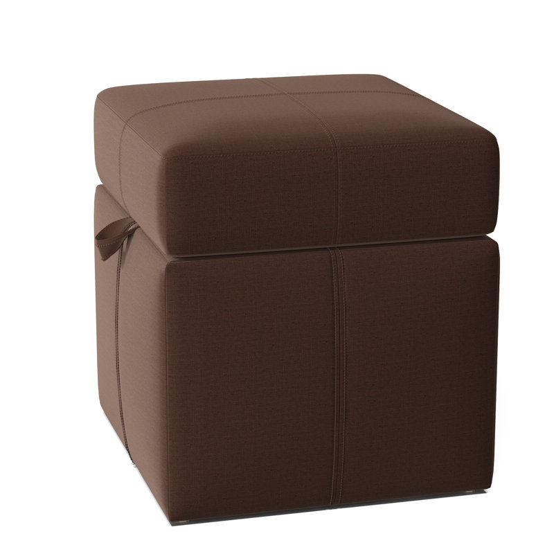 Preesall Upholstered Ottoman, Lena Chocolate