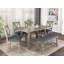 Ensemble de table de salle à manger 6 pièces en bois avec table, banc et 4 chaises, style rustique, gris-99821610-99821611