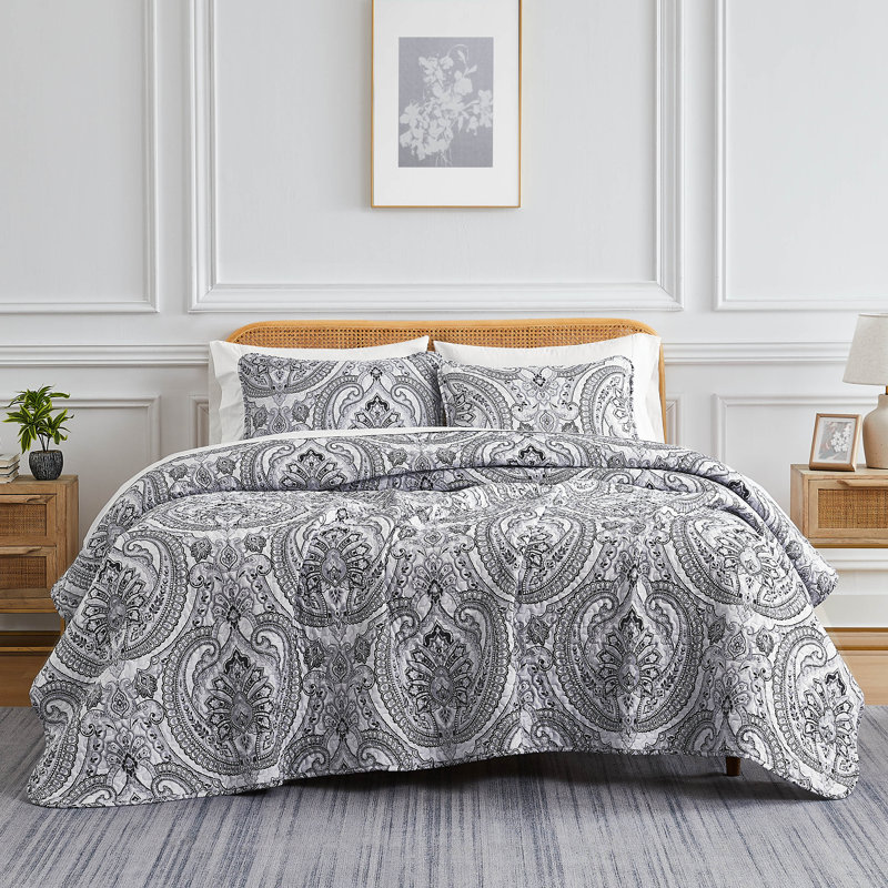 Ensemble de courtepointe surdimensionnée SouthShore Fine Linens Pure Melody, Courtepointe très grand et 2 très grandes taies