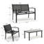 Dera 4 - Person Patio Dining Set with Rectangular Table-1056778543