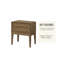 Table de chevet à 2 tiroirs en bois massif brun clair avec placages d'orme, finition latte - Table d'appoint de rangement pour chambre à coucher | Idée de cadeau-1050724913