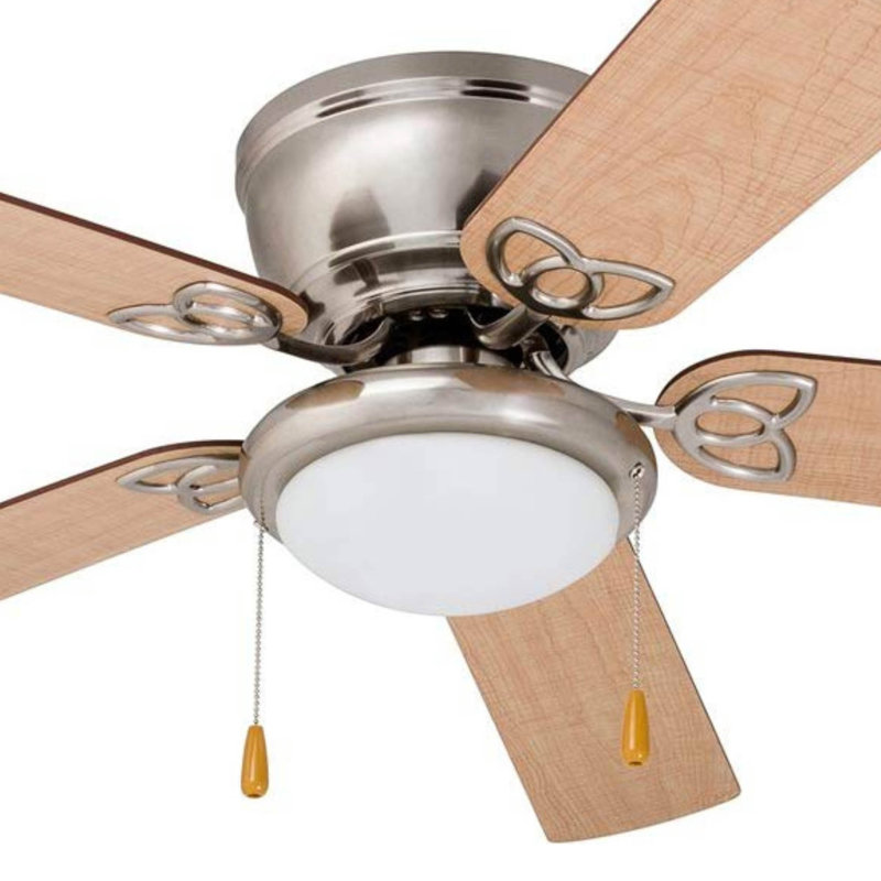 Ventilateur de plafond de 52 po avec éclairage Benton, Nickel brossé