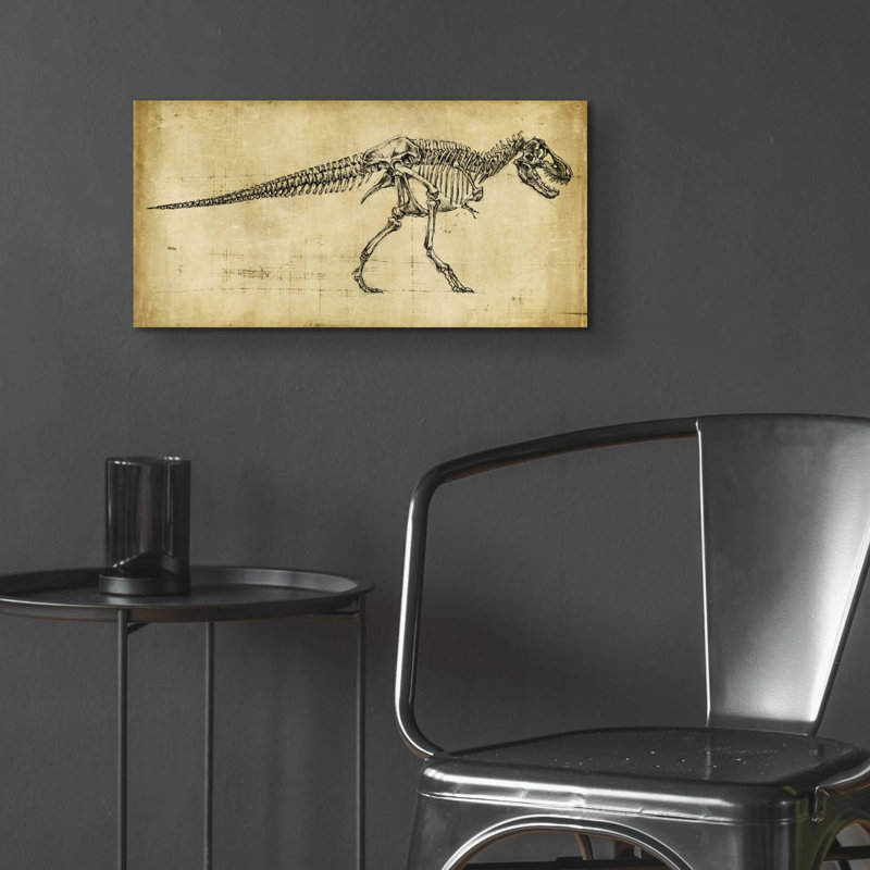 «Tyrannosaurus Rex Study» par Ethan Harper, art mural en verre acrylique, H 12 po x l 24 po x P 0,12 po