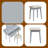 54 Inch Vanity Dresser with LED Mirror, 4 Drawer Dressing Table Set with Stool-1399958391