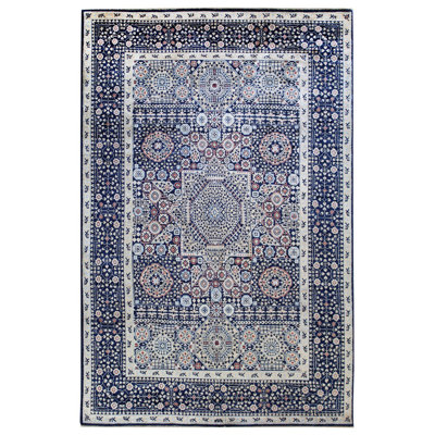 Mamluk One-of-a-Kind 5'10" X 9'1" New Age Area Rug in Blue/White