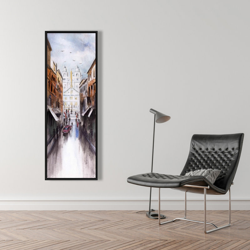 "Place historique" sur toile, H 48 po x l 16 po